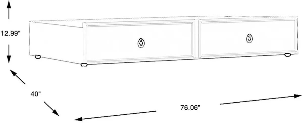 Kids Jaclyn Lane White Twin Storage Trundle