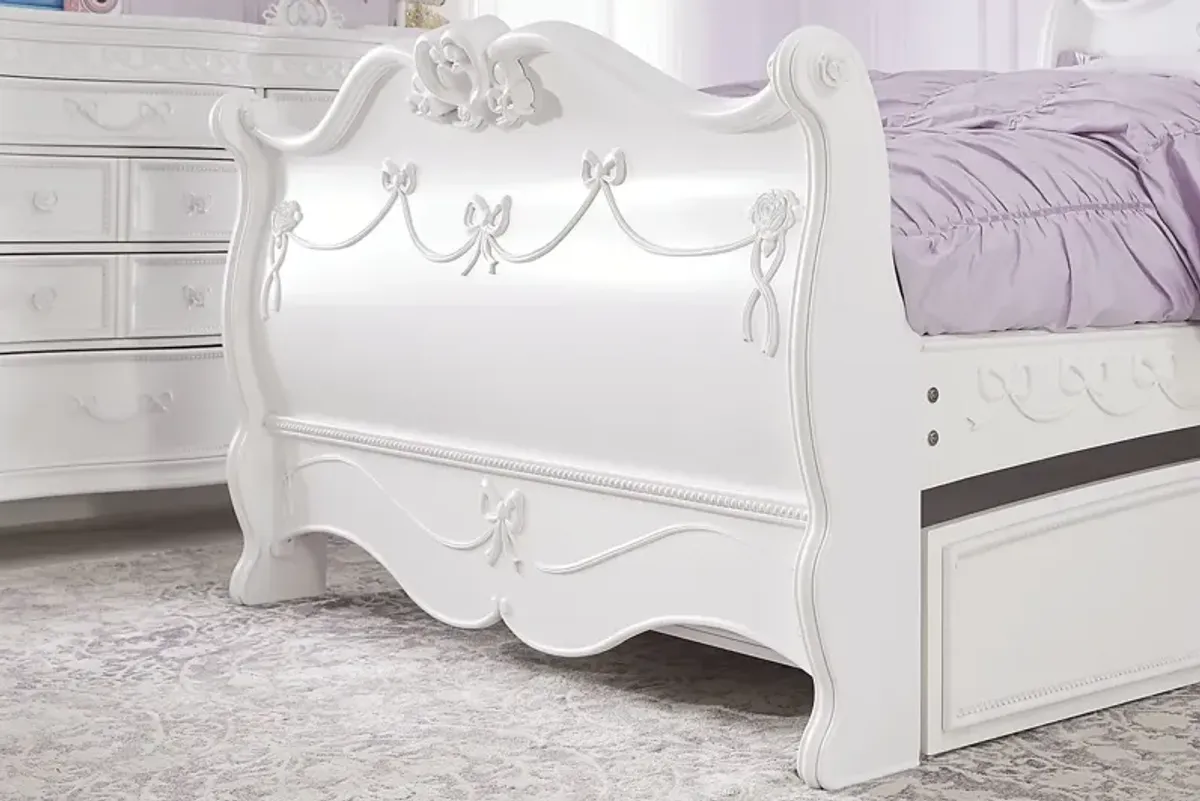 Disney Princess Fairytale White 5 Pc Twin Sleigh Bedroom