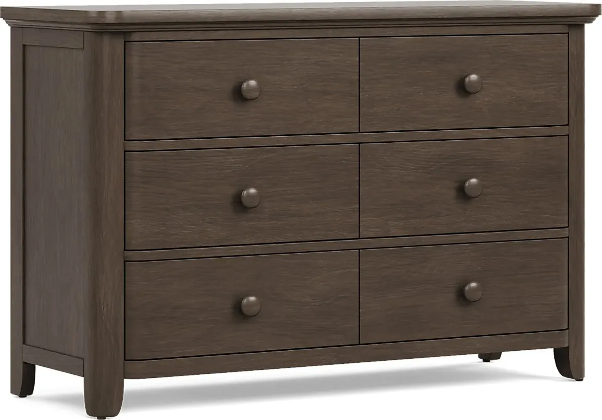 Kids South Bend Brown Cherry 5 Pc Full Poster Bedroom