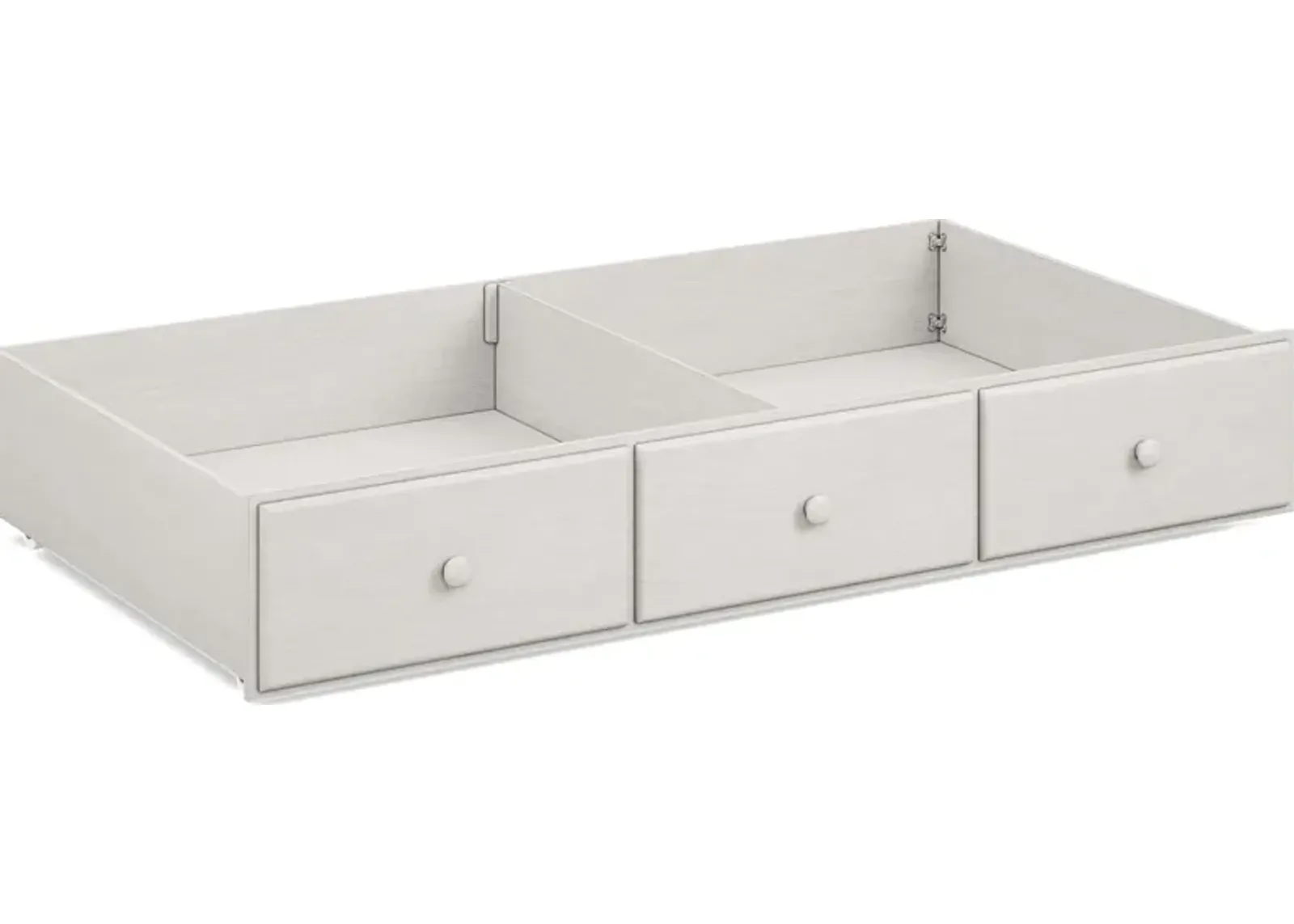 Kids South Bend Washed White Twin Storage Trundle