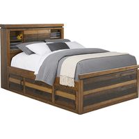 Kids Westover Hills Jr. Reclaimed Brown 3 Pc Full Bookcase Bed with Storage
