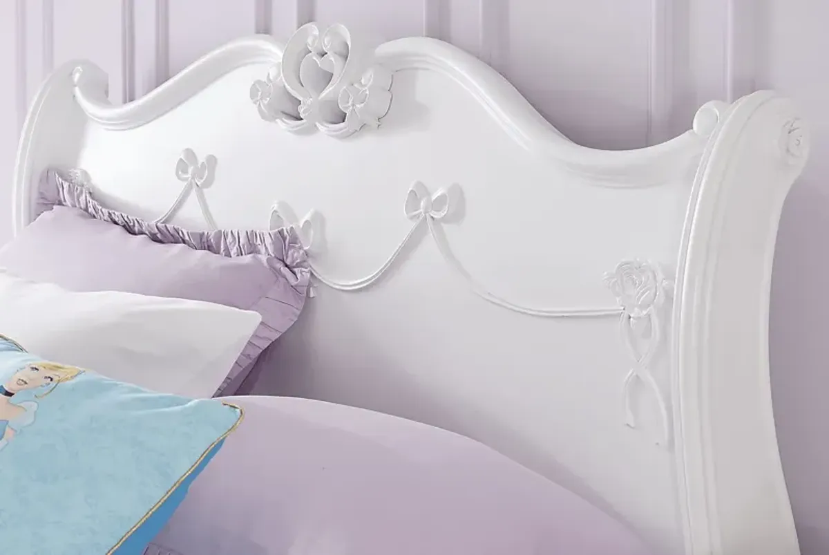 Disney Princess Fairytale White 3 Pc Twin Sleigh Bed