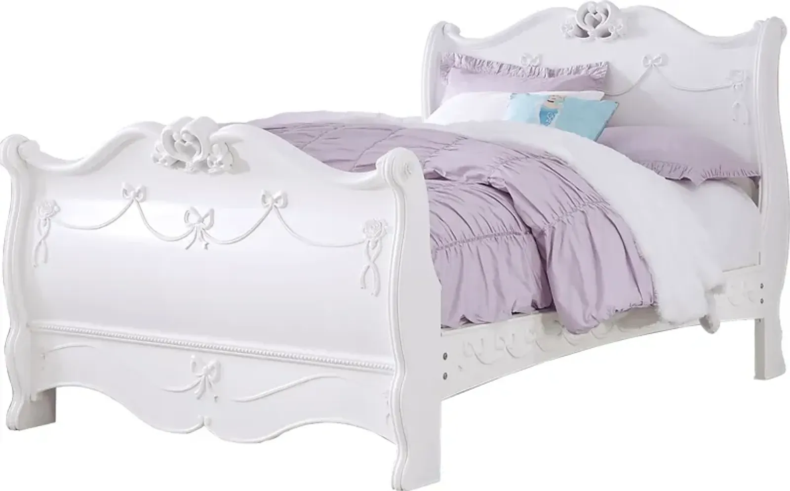 Disney Princess Fairytale White 3 Pc Twin Sleigh Bed