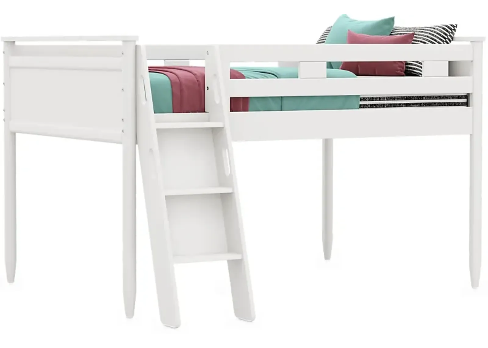 Kids Modern Colors White Full Loft