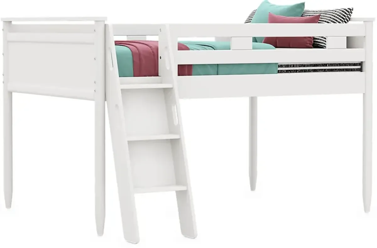 Kids Modern Colors White Full Loft