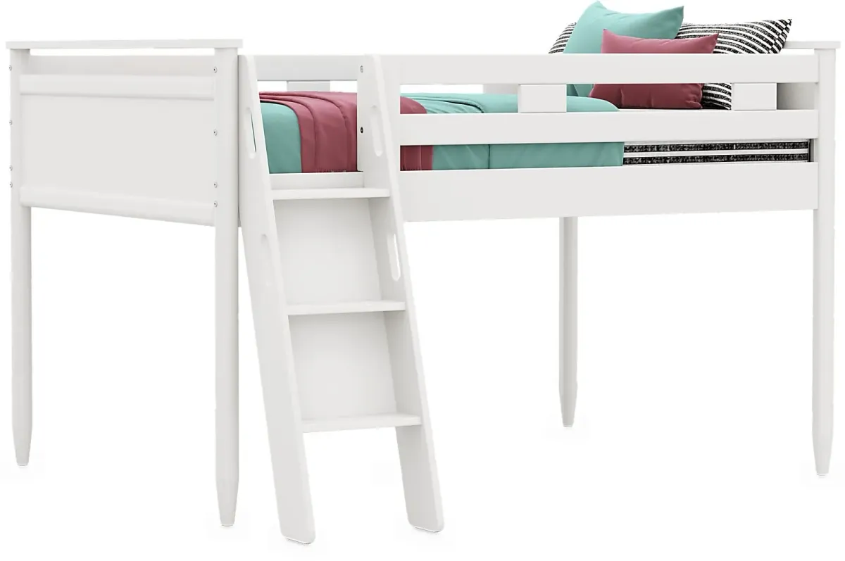 Kids Modern Colors White Full Loft