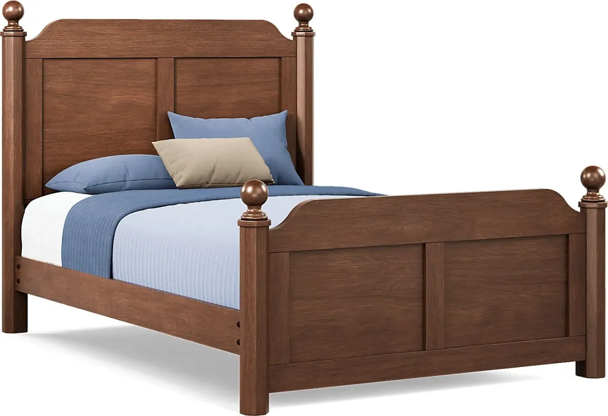 Kids South Bend Brown Cherry Full Poster Bedroom