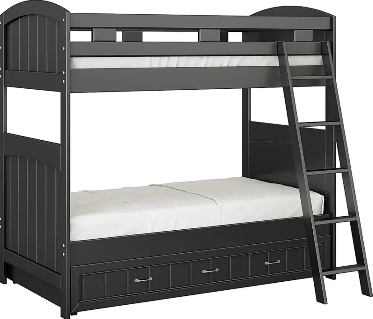 Kids Cottage Colors Black Twin/Twin Bunk Bed