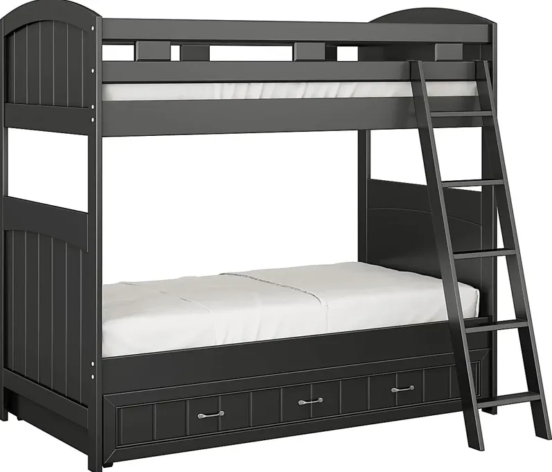Kids Cottage Colors Black Twin/Twin Bunk Bed