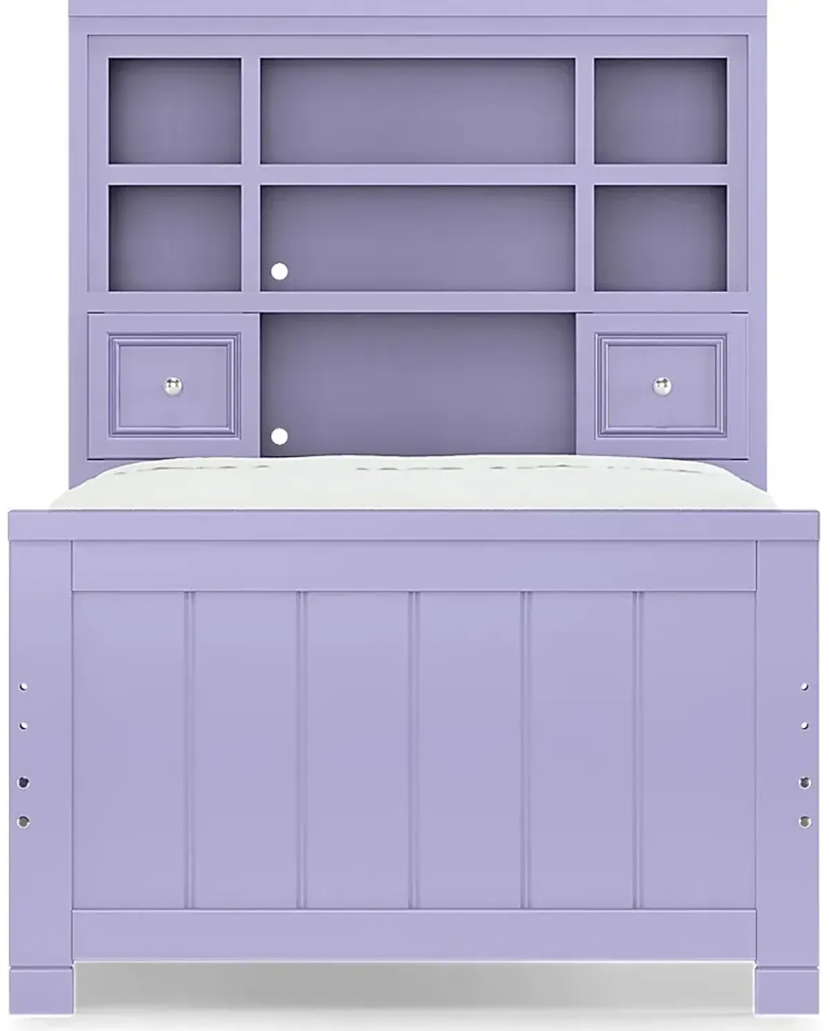 Kids Cottage Colors Lavender 5 Pc Twin Bookcase Bedroom