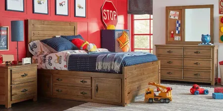 Kids Creekside 2.0 Chestnut 5 Pc Twin Panel Bedroom with Storage Side Rail