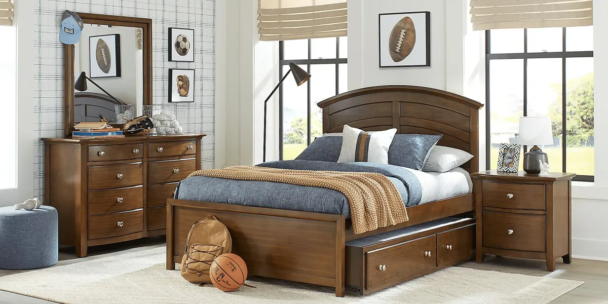 Kids Santa Cruz Brown Cherry 3 Pc Twin Panel Bed