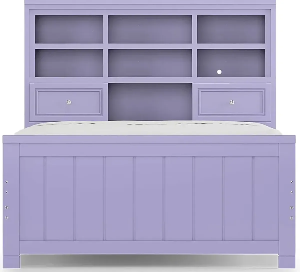 Kids Cottage Colors Lavender 5 Pc Full Bookcase Bedroom