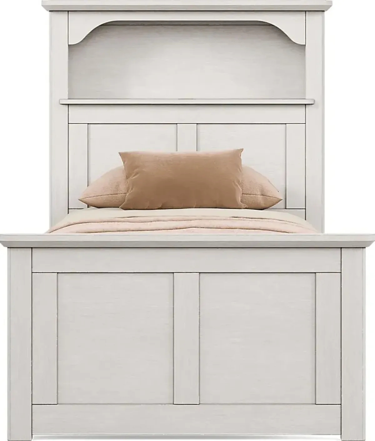 Kids South Bend Washed White Twin Bookcase Bedroom