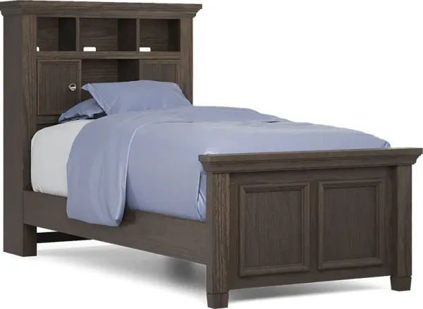 Kids Canyon Lake Java Twin Bookcase Bed