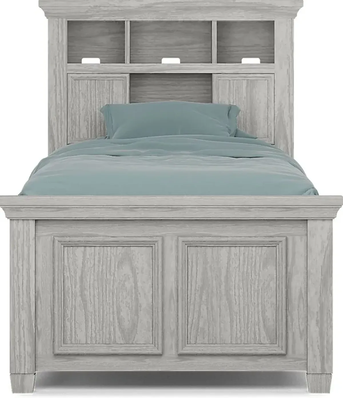 Kids Canyon Lake Ash Gray 3 Pc Twin Bookcase Bed