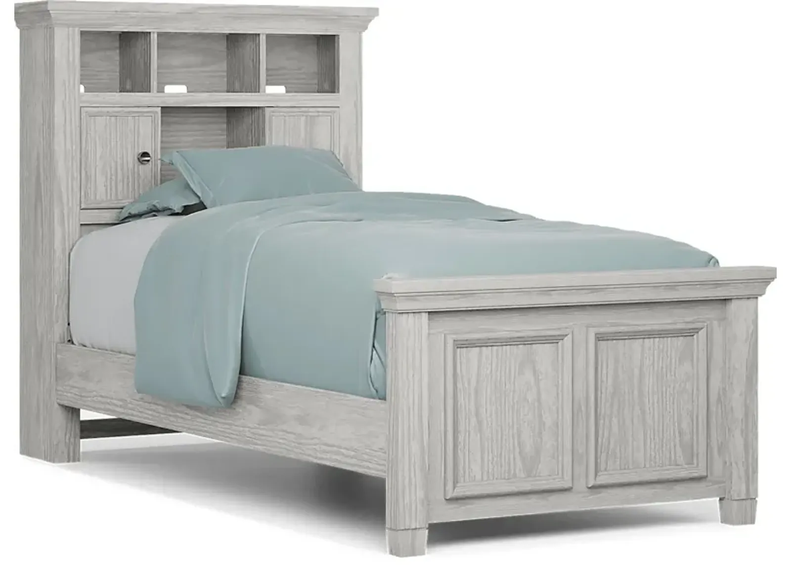 Kids Canyon Lake Ash Gray 3 Pc Twin Bookcase Bed