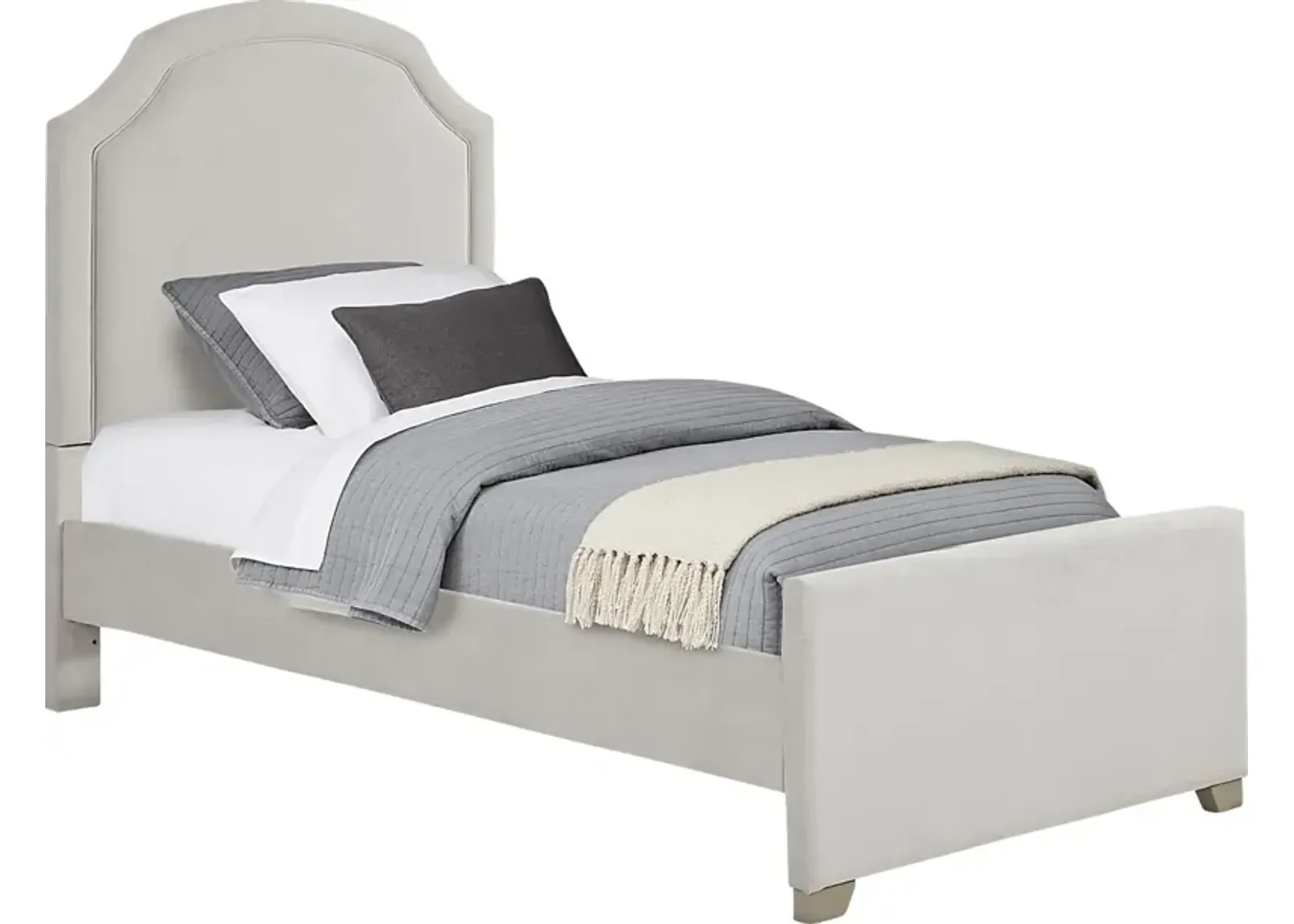 Kids Dakotah Gray 3 Pc Twin Upholstered Bed