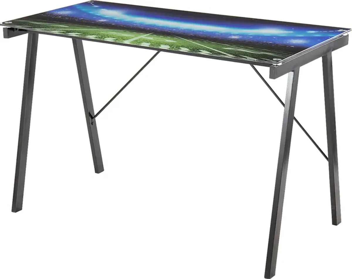 Kids Stadium Black Graphic Desk