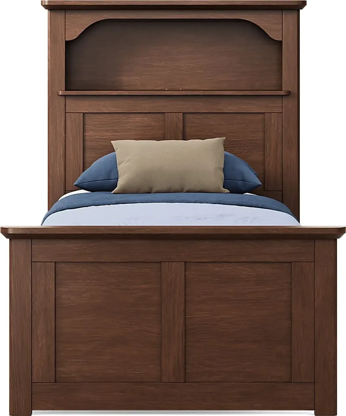 Kids South Bend Brown Cherry Twin Bookcase Bedroom