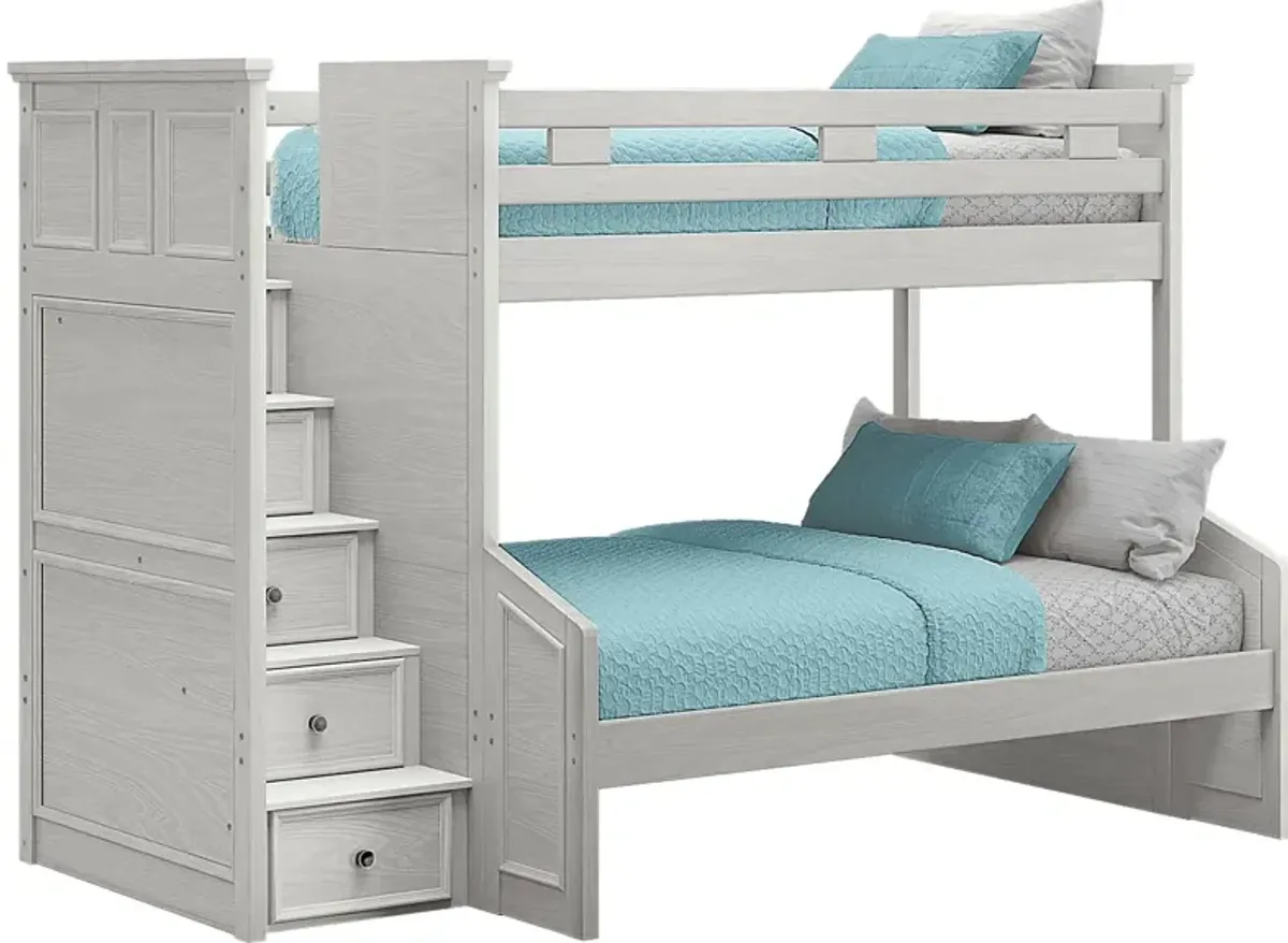 Kids Canyon Lake Ash Gray Twin/Full Step Bunk