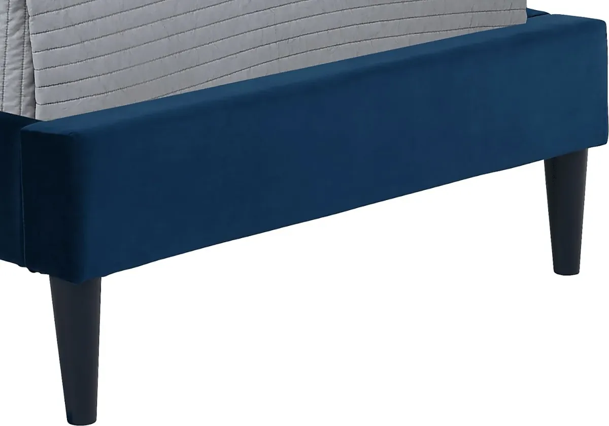 Kids Jaidyn Blue Twin Upholstered Bed