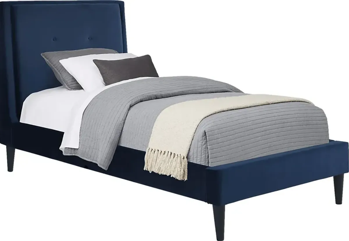 Kids Jaidyn Blue 3 Pc Twin Upholstered Bed