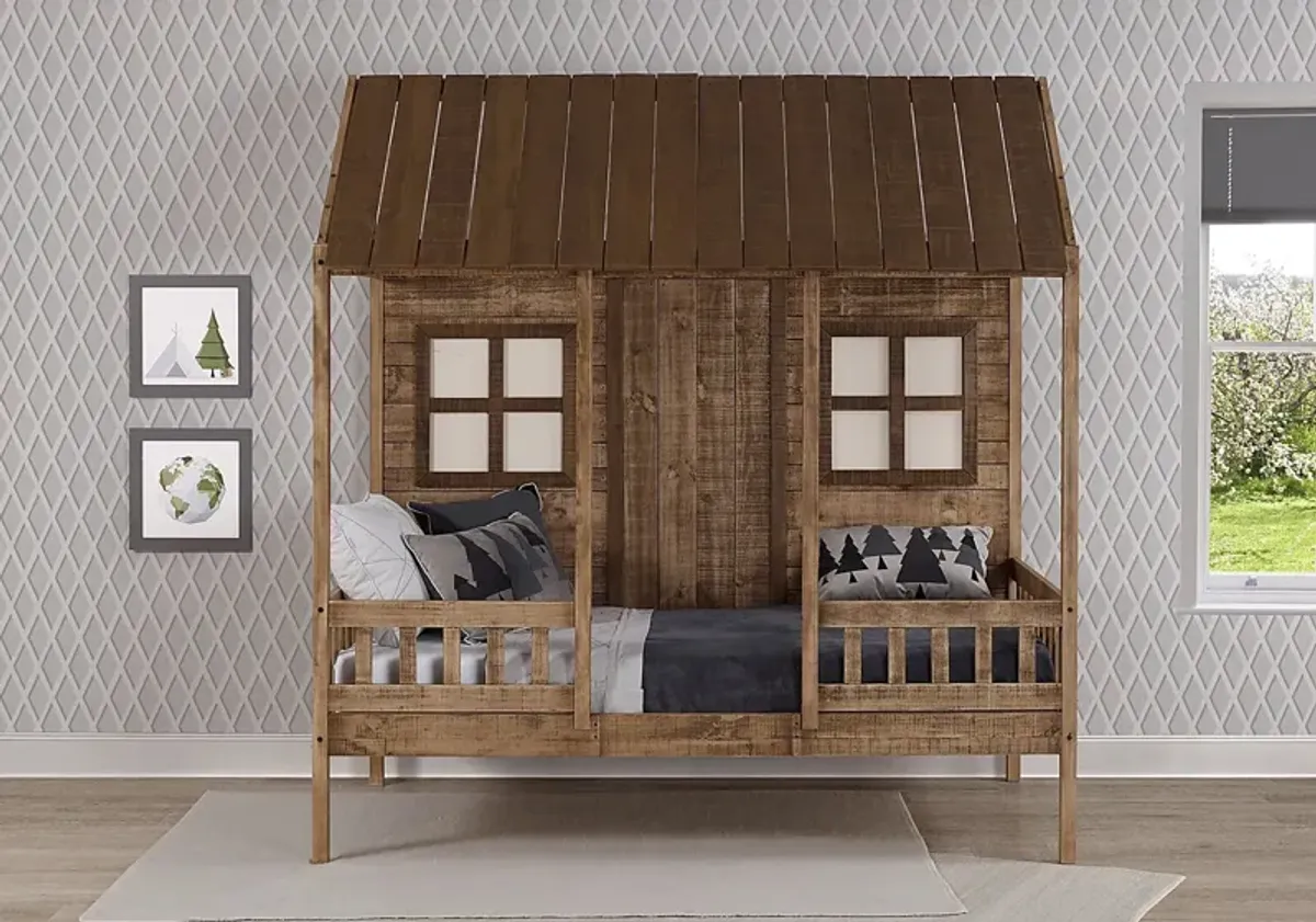 Shady Porch Brown Twin Jr. Loft Bed