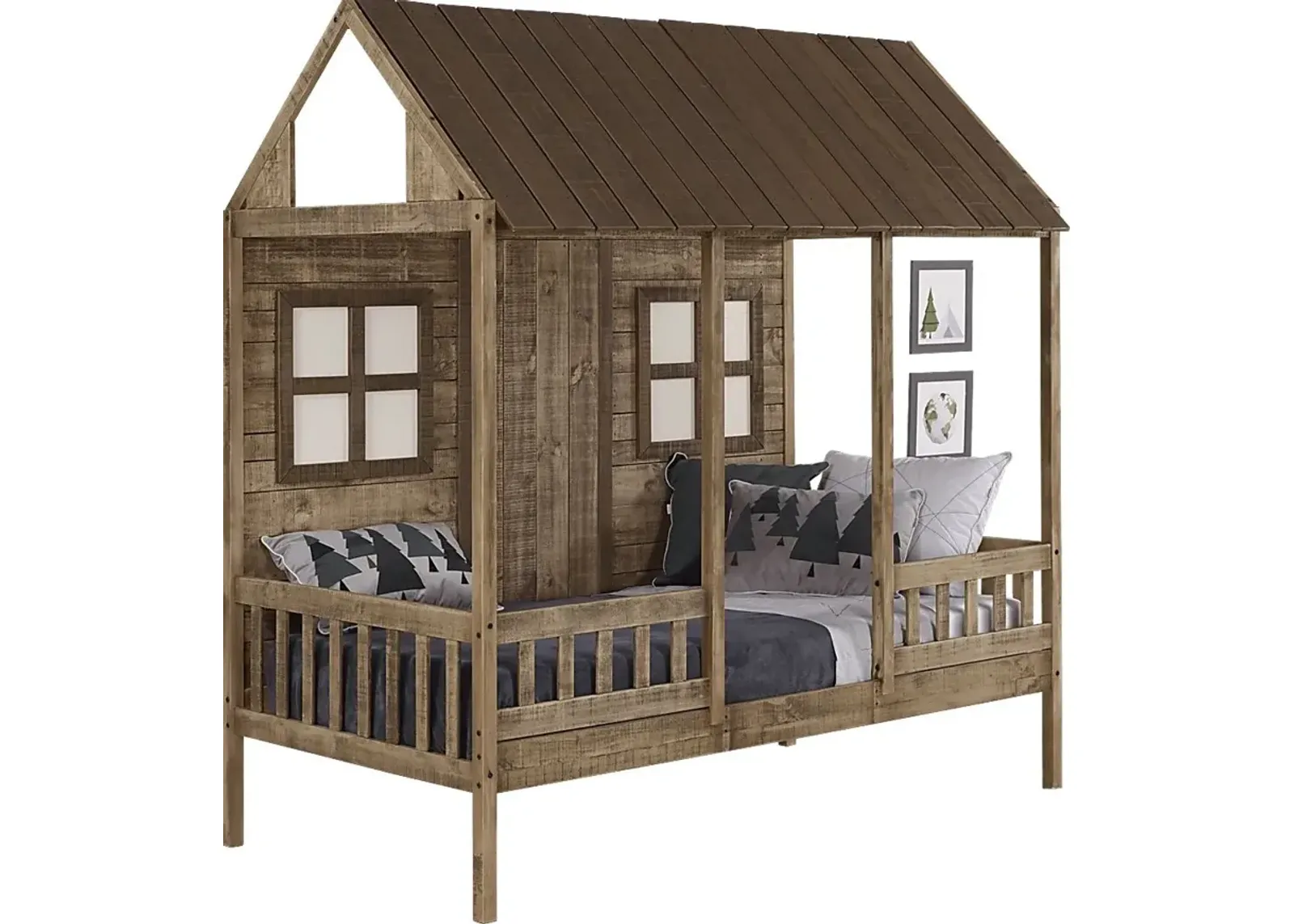 Shady Porch Brown Twin Jr. Loft Bed