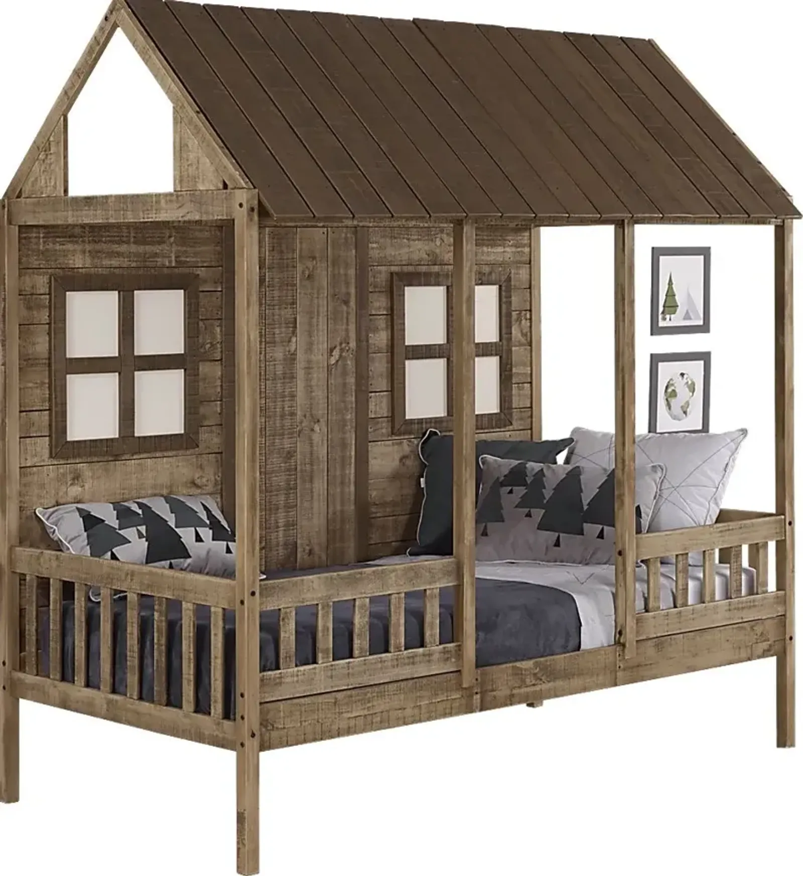 Shady Porch Brown Twin Jr. Loft Bed