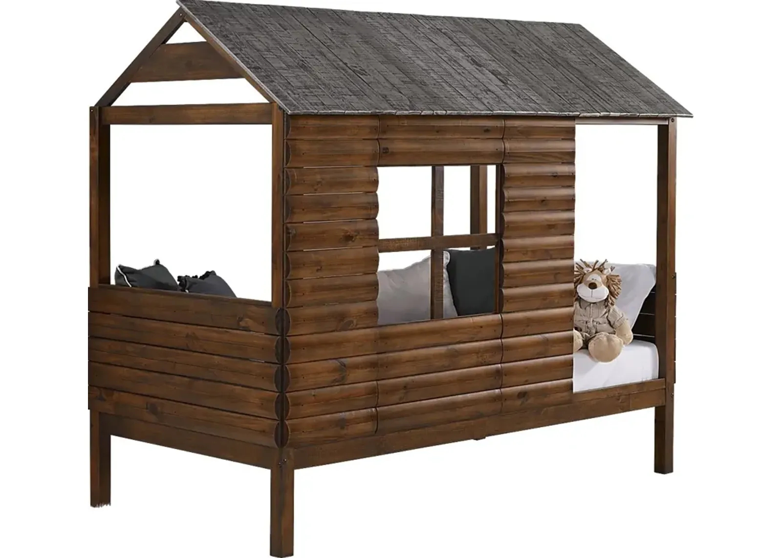 Loghouse Camp Walnut Twin Jr. Loft Bed