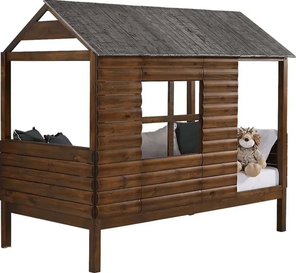 Loghouse Camp Walnut Twin Jr. Loft Bed