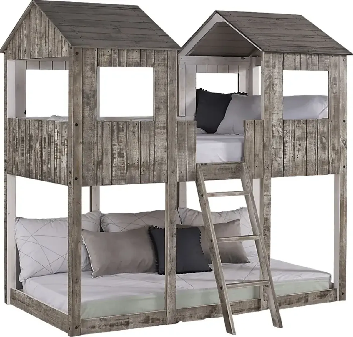 Timber Hideaway Beige Twin/Twin Bunk Bed