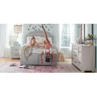 Kids Canyon Lake Ash Gray 5 Pc Bedroom with Dakotah Gray Full Upholstered Bed