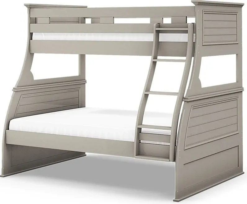 Kids Hilton Head Gray Twin/Full Bunk Bed
