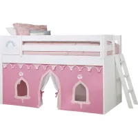 Disney Princess Fairytale White Loft Bed with Activity Panel