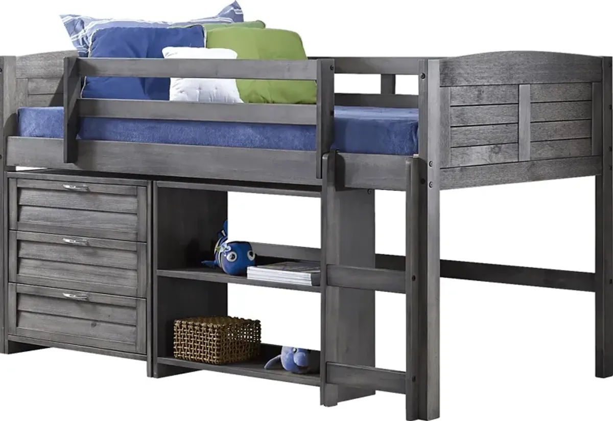 Kids Daintree Gray Twin Jr. Loft Bed