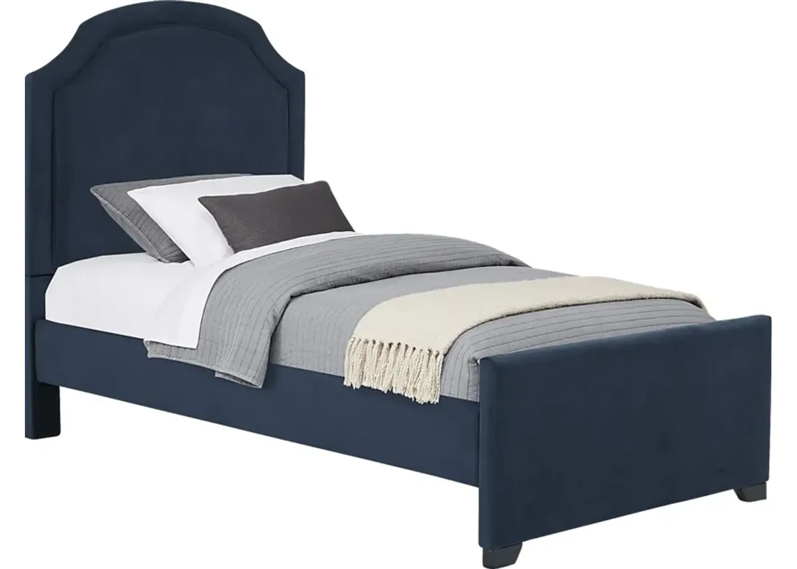 Kids Dakotah Navy 3 Pc Twin Upholstered Bed