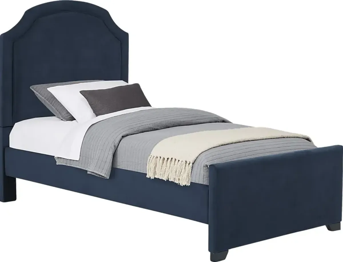 Kids Dakotah Navy 3 Pc Twin Upholstered Bed