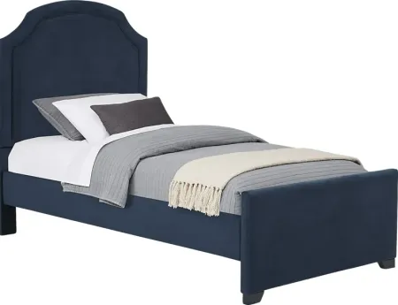 Kids Dakotah Navy 3 Pc Twin Upholstered Bed