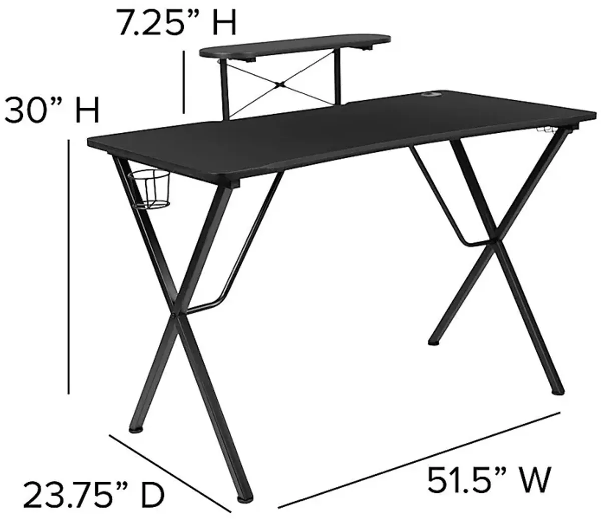 Kids Gindrex Black Gaming Desk