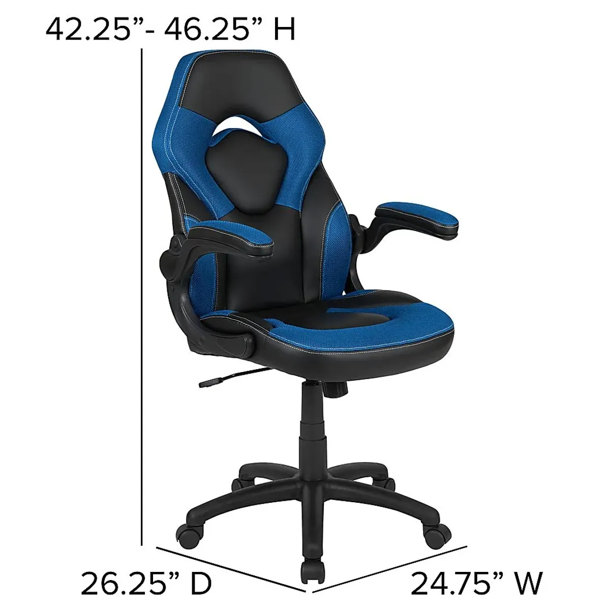 Kids Turole Red/Blue Gaming Desk and Chair Set