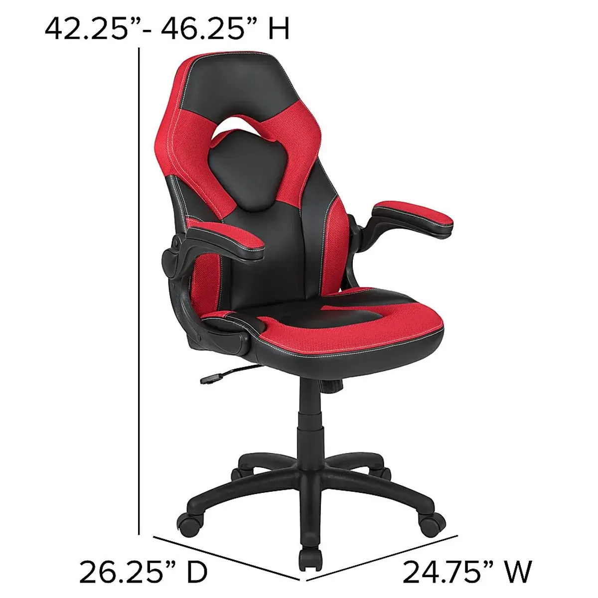 Kids Turole Red Gaming Desk and Chair Set