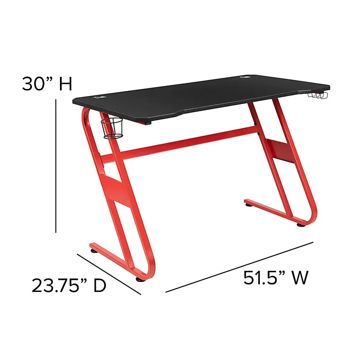 Kids Turole Red Gaming Desk and Chair Set