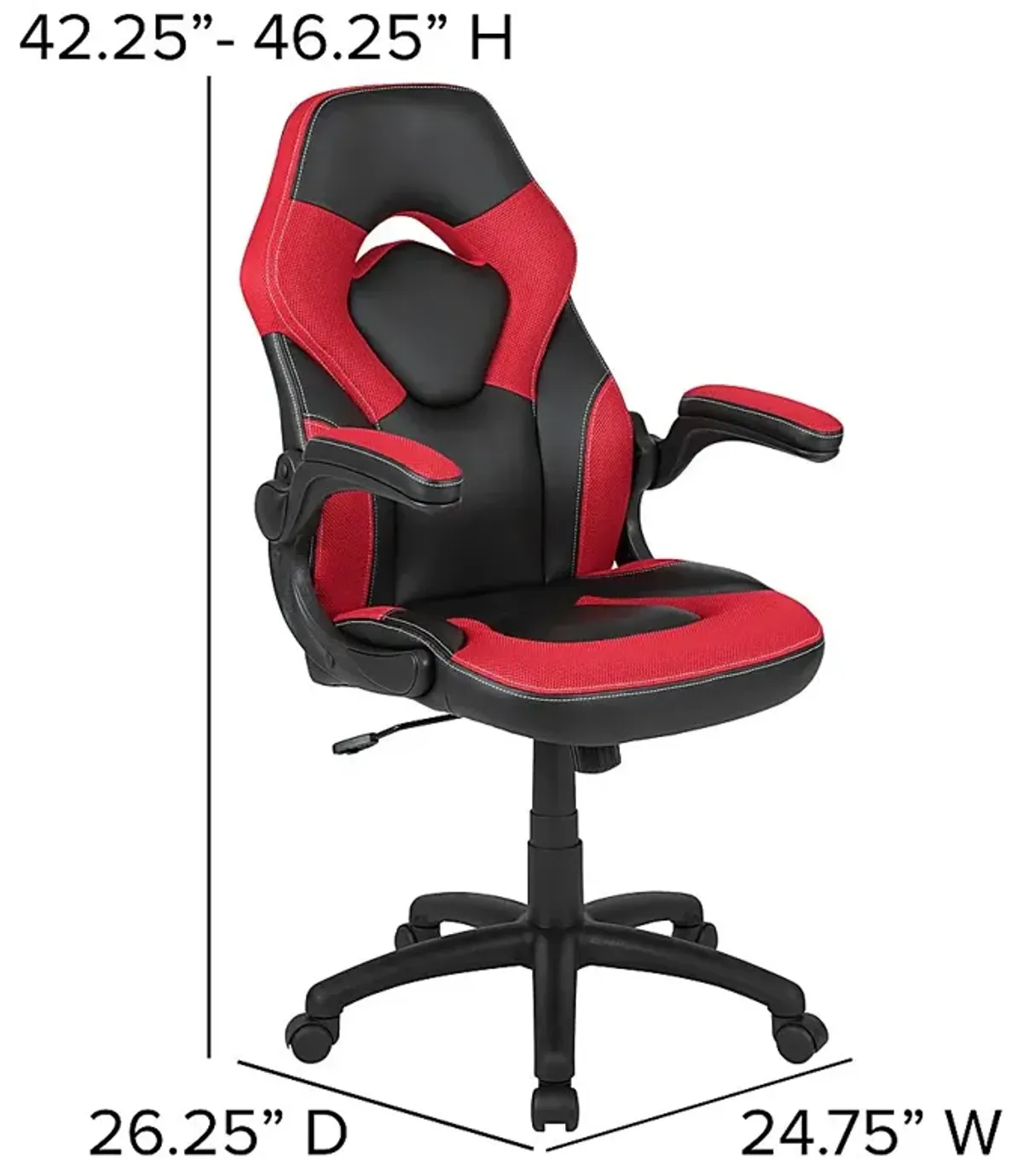 Kids Turole Red Gaming Desk and Chair Set