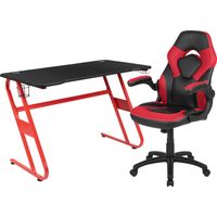 Kids Turole Red Gaming Desk and Chair Set
