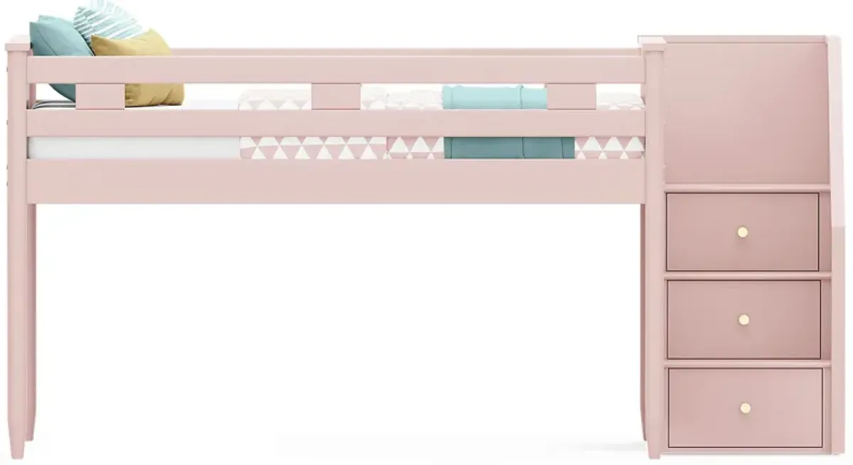 Kids Modern Colors Pink Full Step Loft