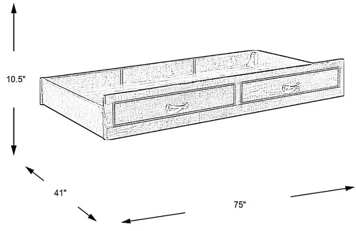 Montana Driftwood Twin Storage Trundle