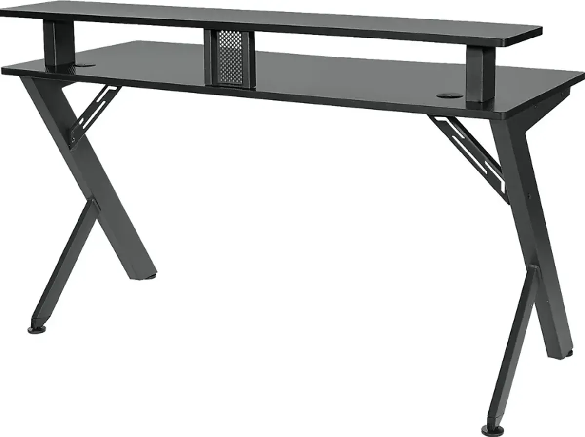 Antinous Black 54 in. PC Gaming Desk