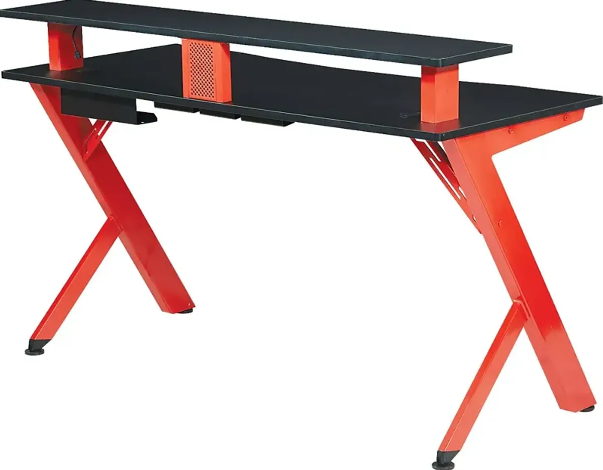 Antinous Red 54 in. PC Gaming Desk